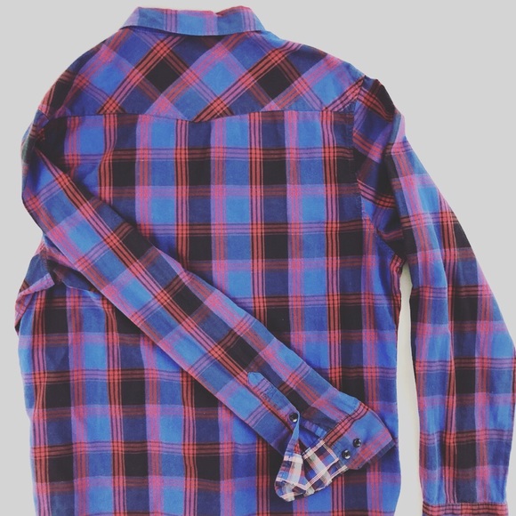 //A fine mess blue and red flannel// - Picture 4 of 5